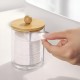 Small Acrylic Cotton Organizer With Wooden Cover